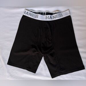 Hanes Boxer Briefs Black Medium